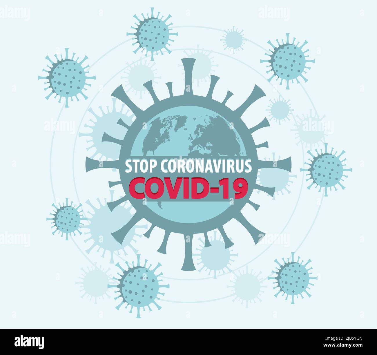 Stop Coronavirus Covid-19 on earth Stock Vector Image & Art - Alamy