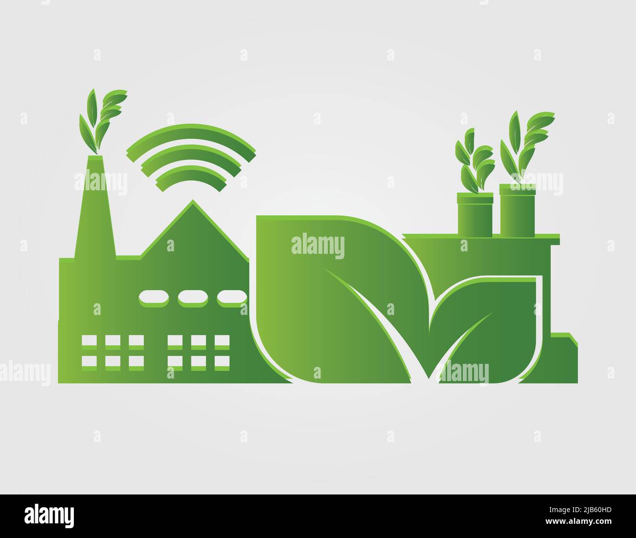 Factory ecology,Industry icon,Clean energy with eco-friendly concept ...