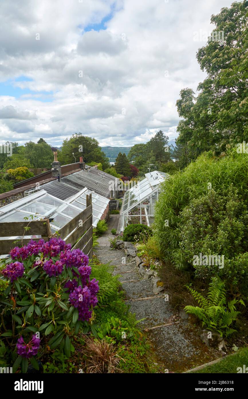 Alpine Greenhouses in the beautiful Holehird gardens, The Lake District ...