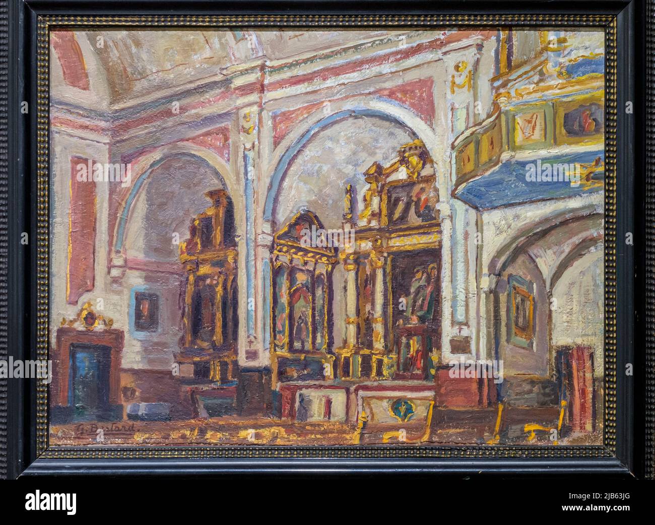 Interior church oil on canvas hi-res stock photography and images - Alamy