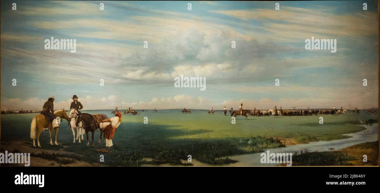 Prilidiano Pueyredón, El rodeo, 1861, Museo Nacional de Bellas Artes