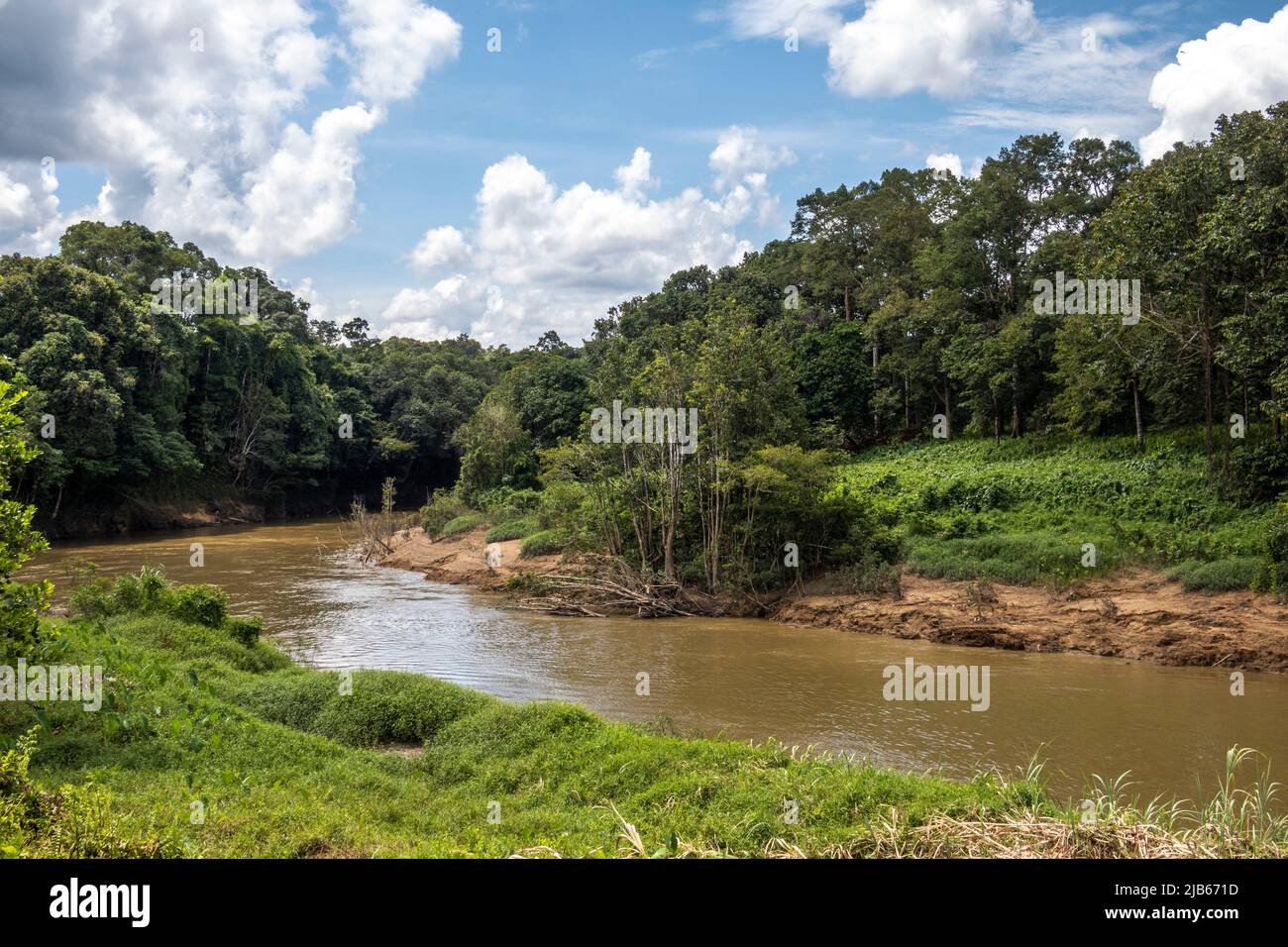 Pekan (District) Julau river, Sarawak, East Malaysia, Borneo Stock
