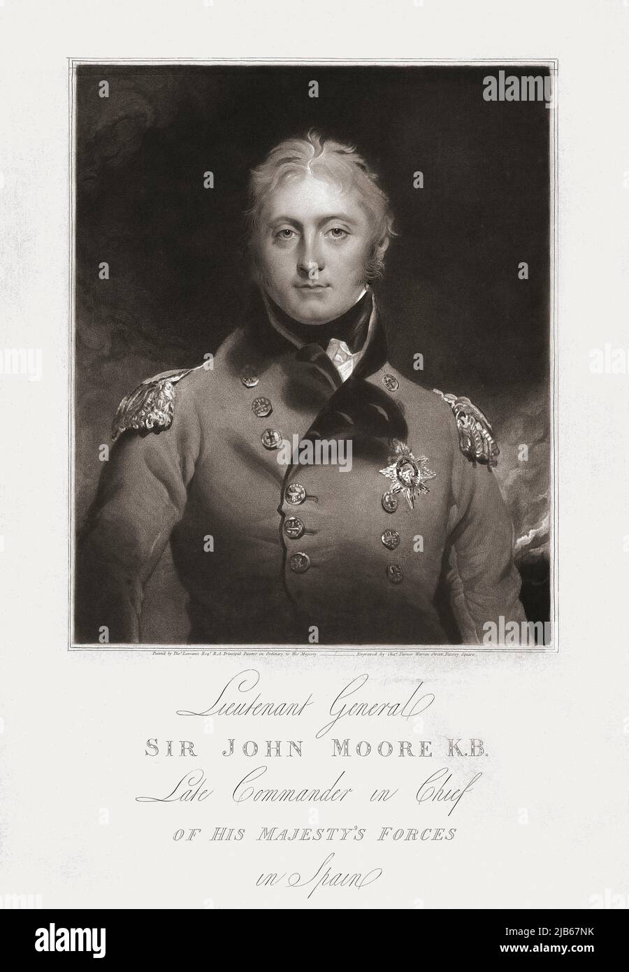 Lieutenant-General Sir John Moore, 1761 - 1809. Scottish born British Army soldier who was killed at the Battle of Corunna during the Peninsula War. Stock Photo