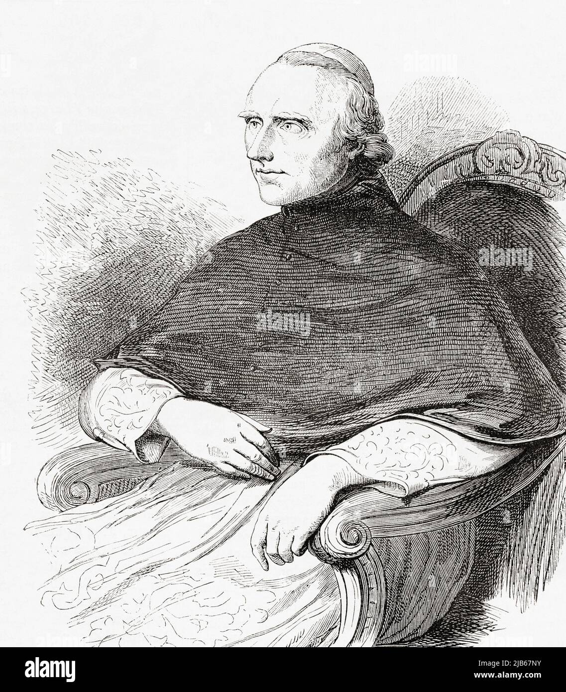 Ercole Consalvi, 1757 â. “1824. Deacon and cardinal of the Catholic Church, who served twice as Cardinal Secretary of State for the Papal States. Stock Photo