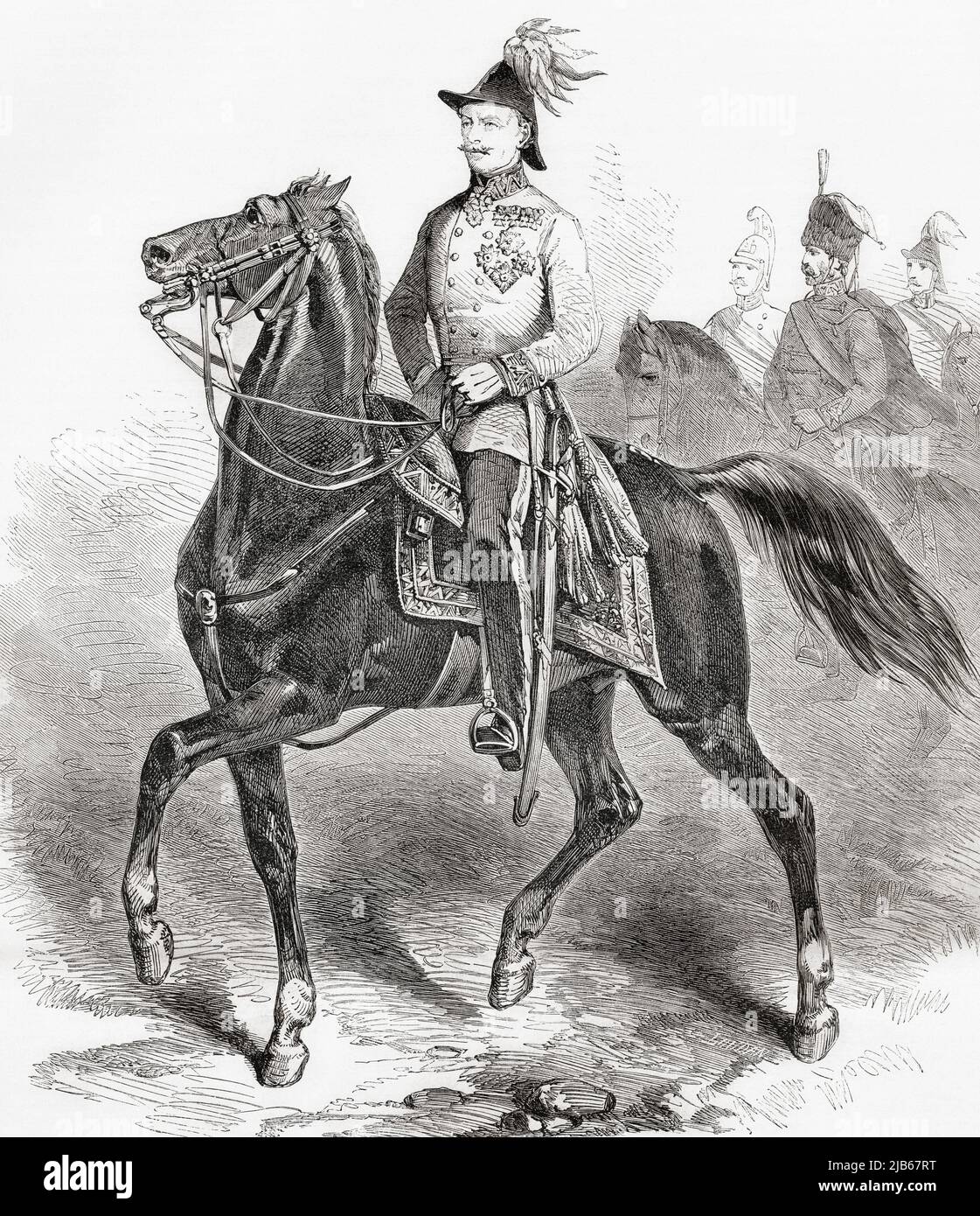 Heinrich Hermann Josef Freiherr von Hess or von Hess, 1788 - 1870. Austrian soldier and field marshal. From L'Univers Illustre, published Paris, 1859. Stock Photo