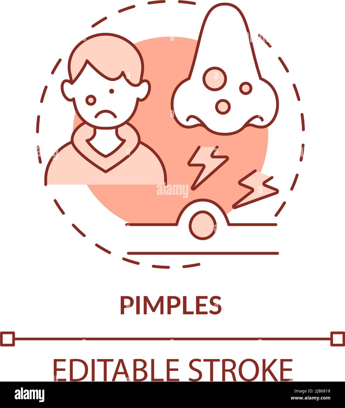 Pimples terracotta concept icon Stock Vector Image & Art - Alamy