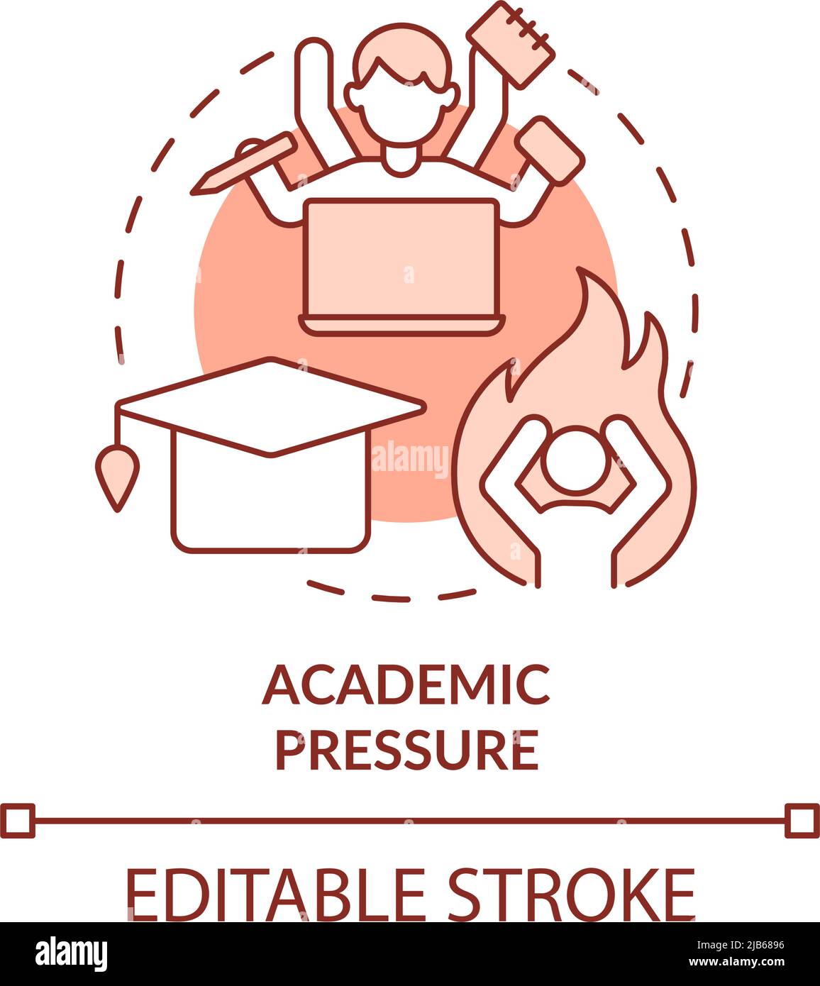 Academic pressure terracotta concept icon Stock Vector Image & Art - Alamy