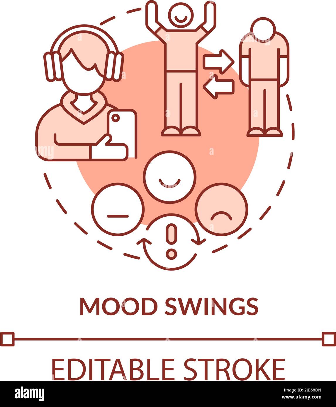 Mood swings terracotta concept icon Stock Vector Image & Art - Alamy