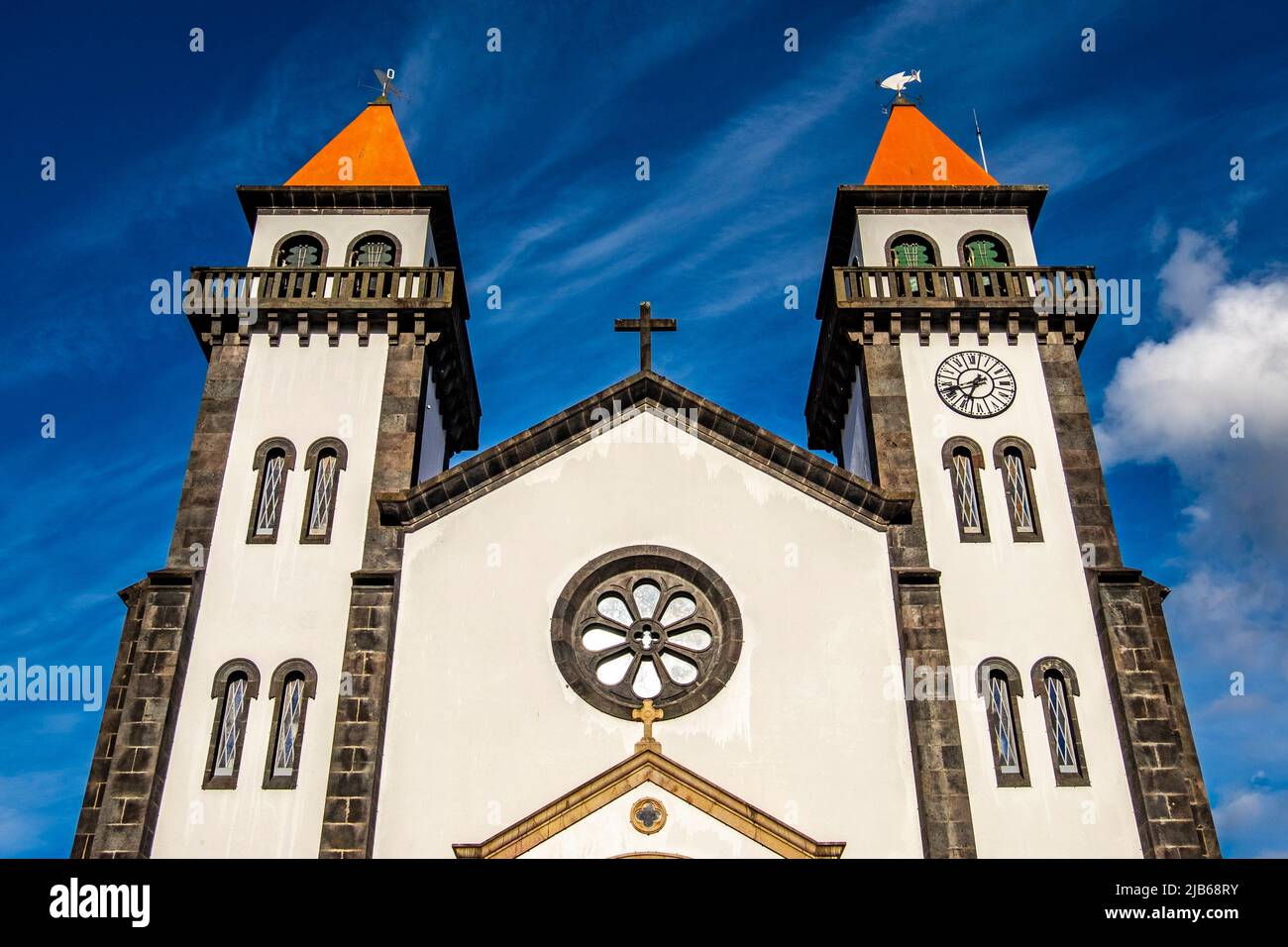 Furnas, Sao Miguel Island, Azores, Portugal May, 2022 the old church