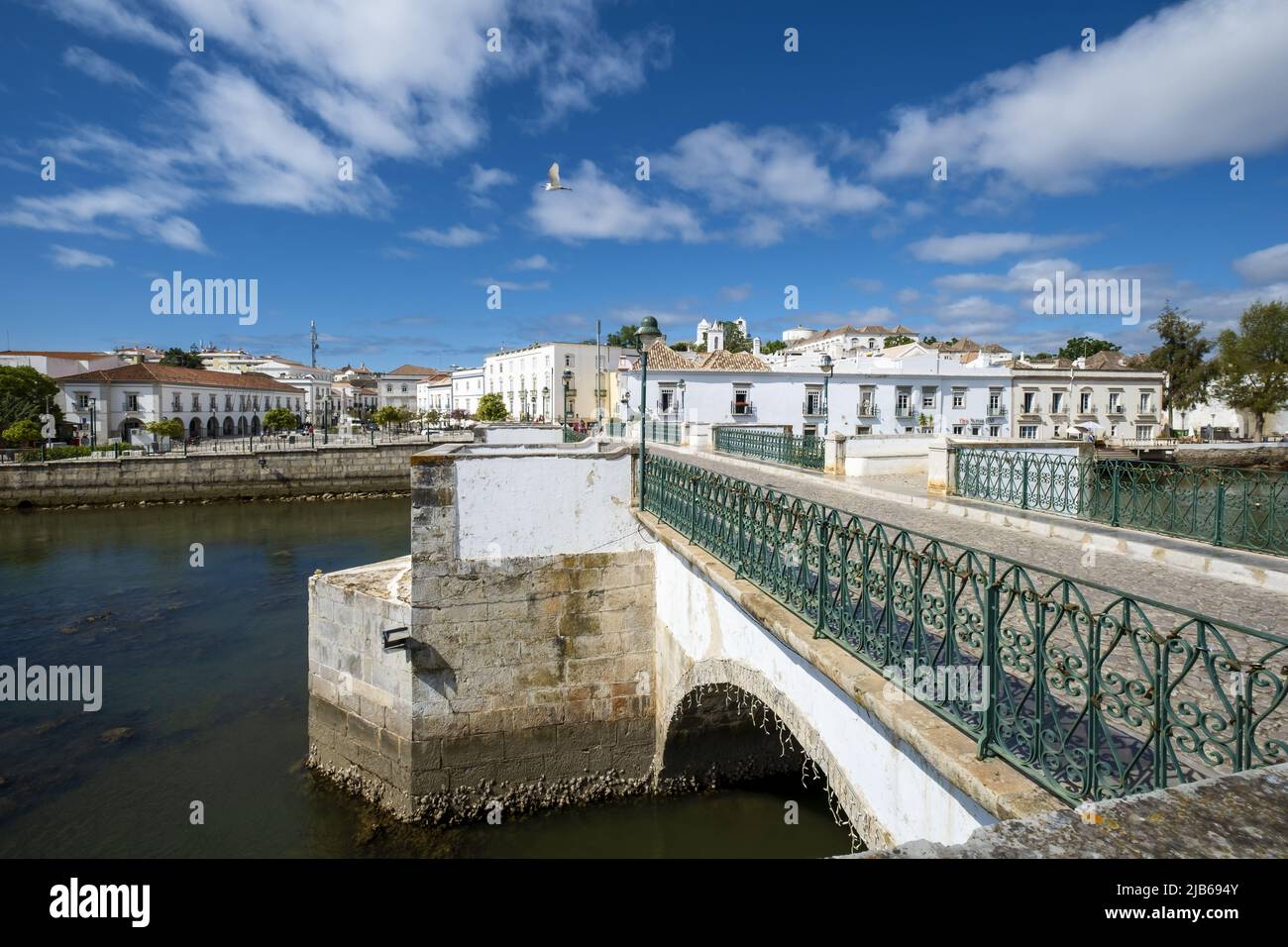 Old Roman Bridge In Tavira Algarve Portugal Stock Photo Alamy