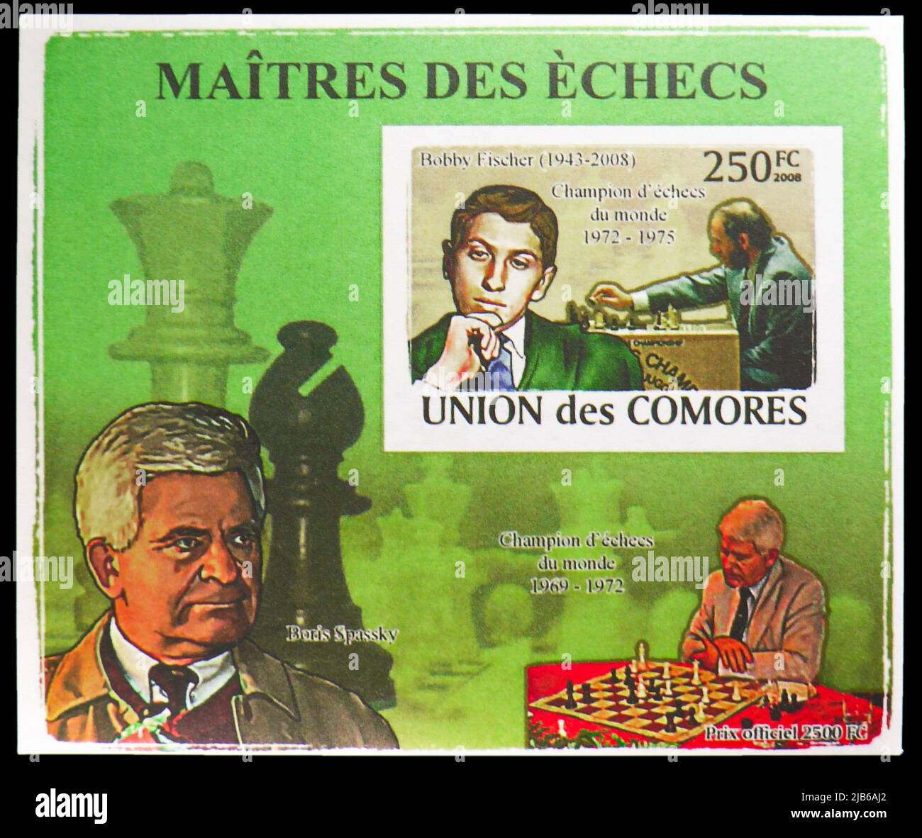 Chess Bobby Fischer Boris Spassky MNH Stamps 2022 Djibouti M/S