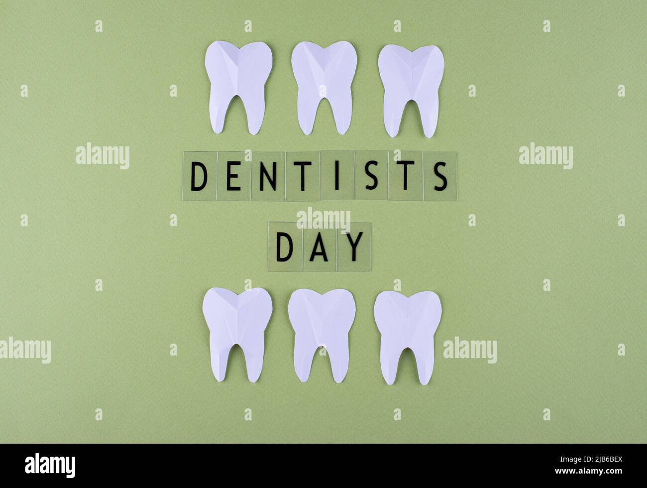 World dentists day concept with paper teeth Stock Photo - Alamy