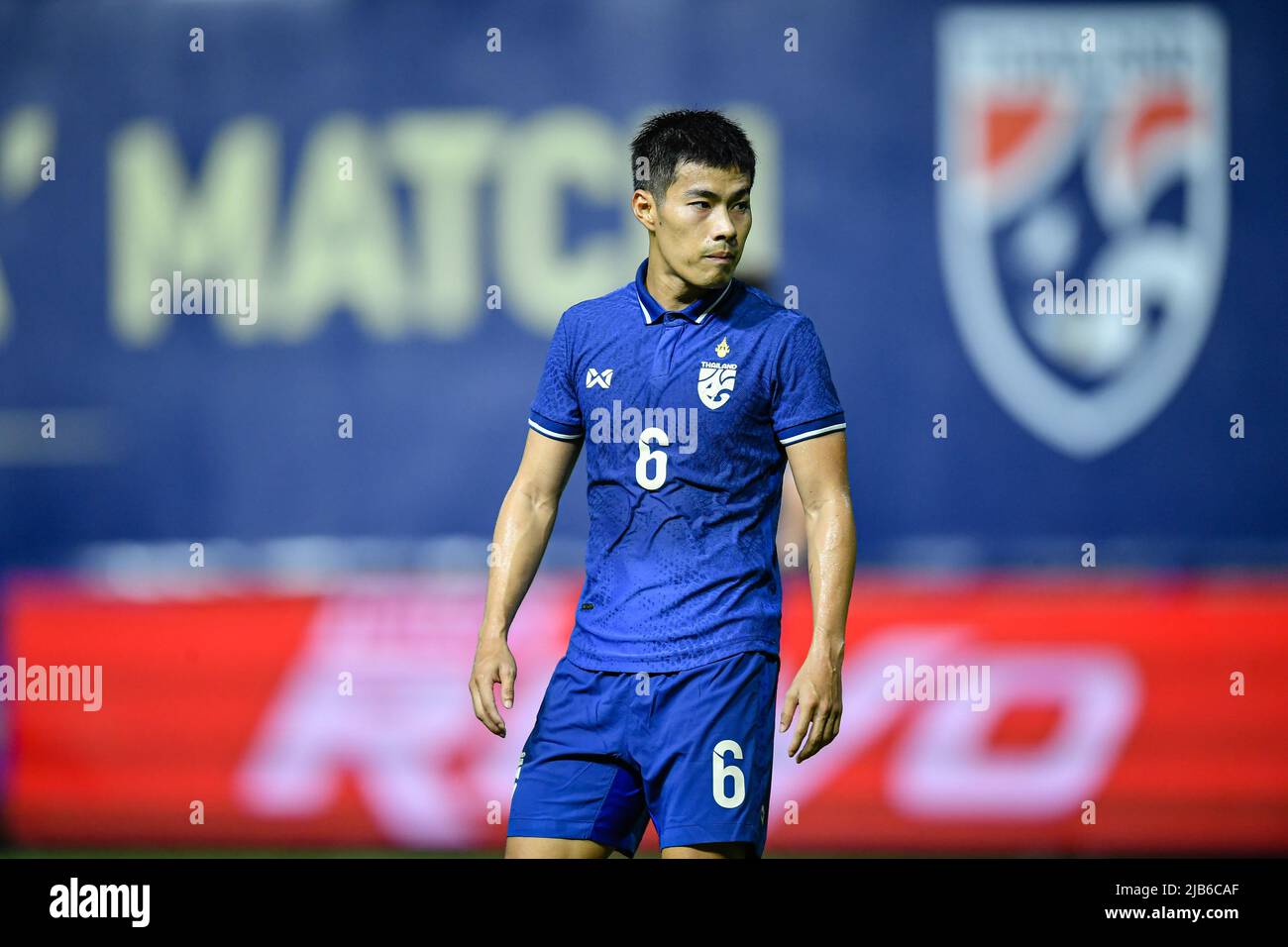 Sarach yooyen of Thailand seen during the International Friendly match between Thailand and Bahrain at Leo Stadium