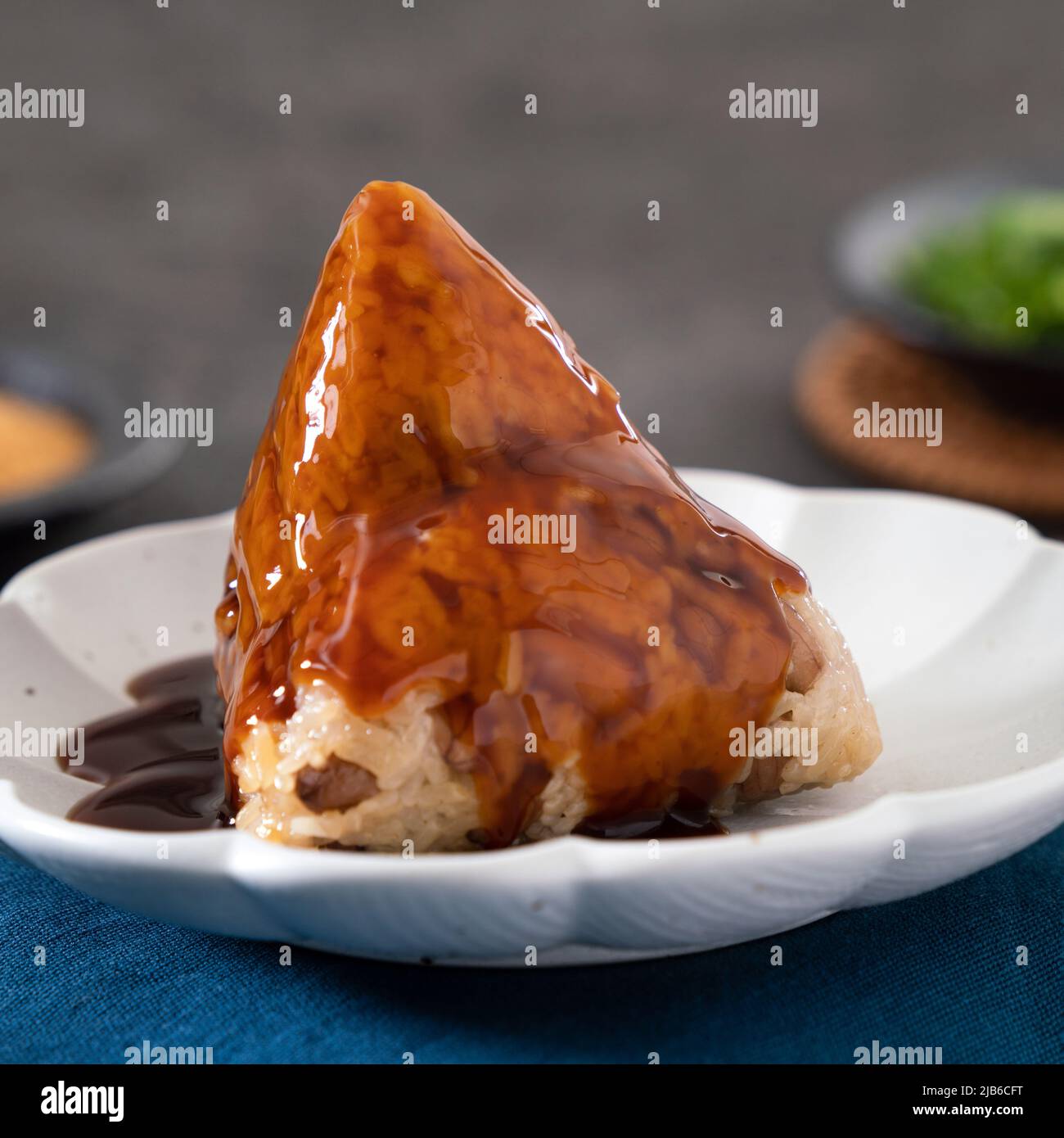 Vegetable zongzi. Vegetarian rice dumpling for traditional Chinese Duanwu Dragon Boat Festival