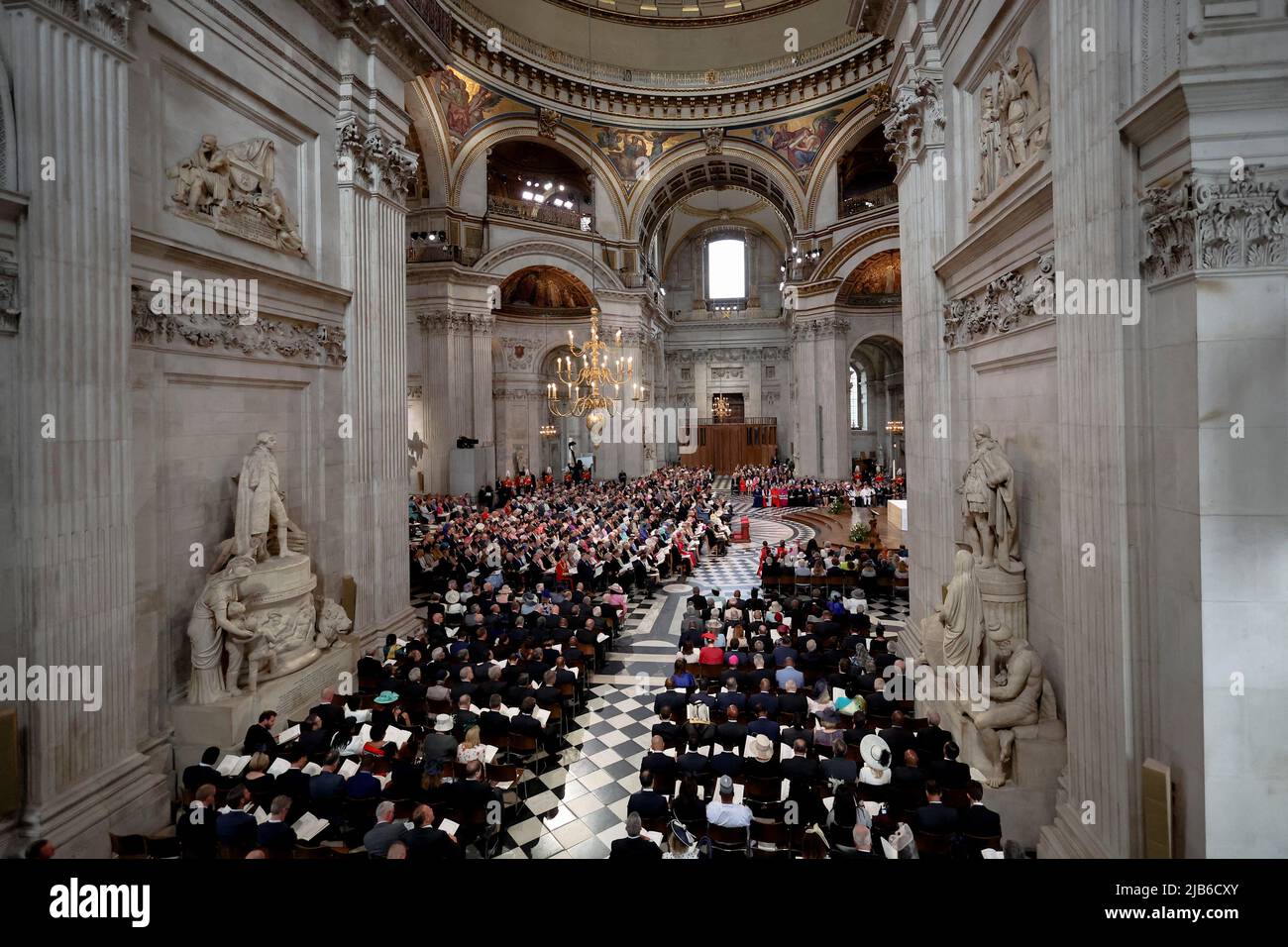 The National Service of Thanksgiving at St Paul's Cathedral, London, on day two of the Platinum Jubilee celebrations for Queen Elizabeth II. Picture date: Friday June 3, 2022. Stock Photo