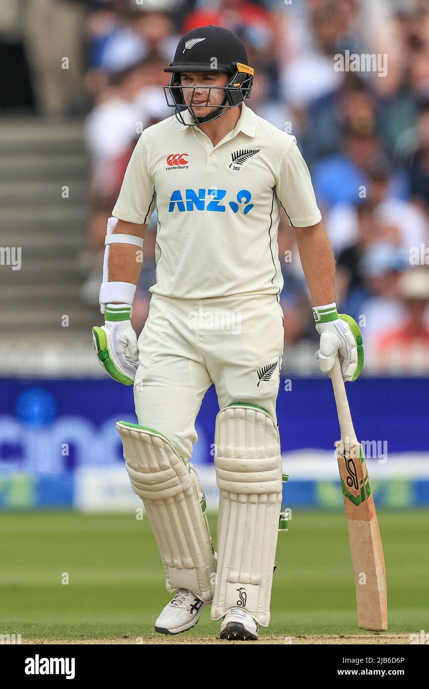 London, UK. 03rd June, 2022. Tom Latham of New Zealand in London, United Kingdom on 6/3/2022. (Photo by Mark Cosgrove/News Images/Sipa USA) Credit: Sipa USA/Alamy Live News Stock Photo