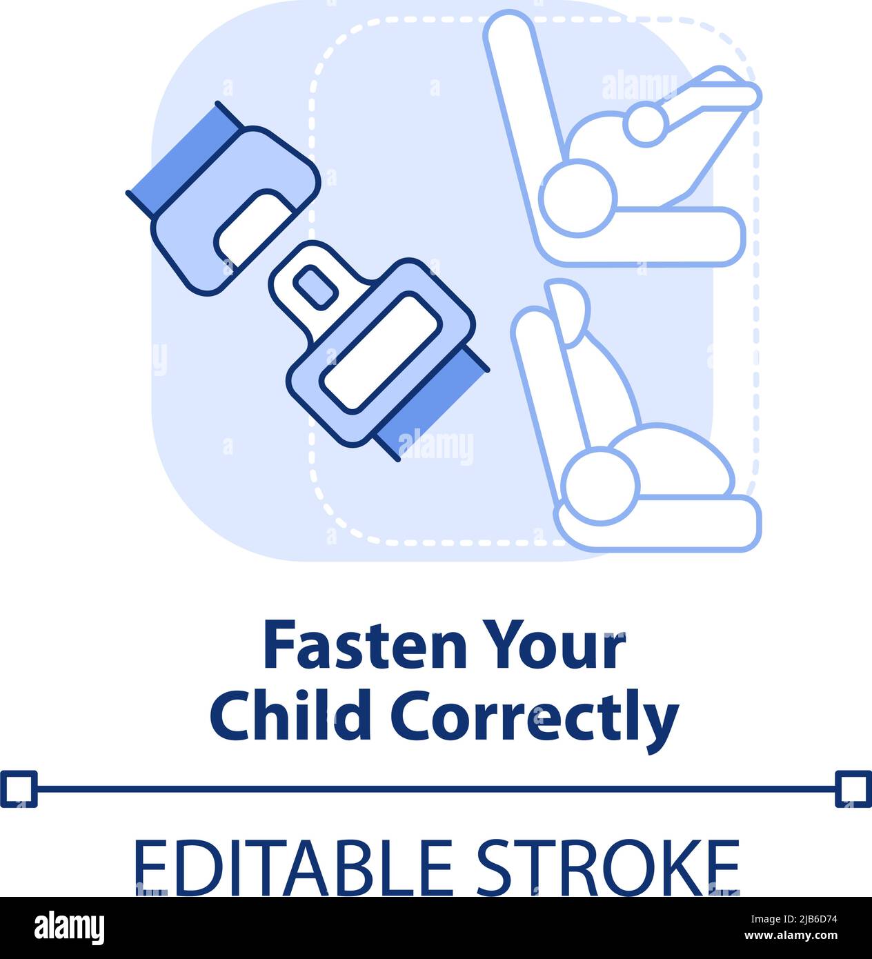Child fasten seat belt Stock Vector Images - Alamy