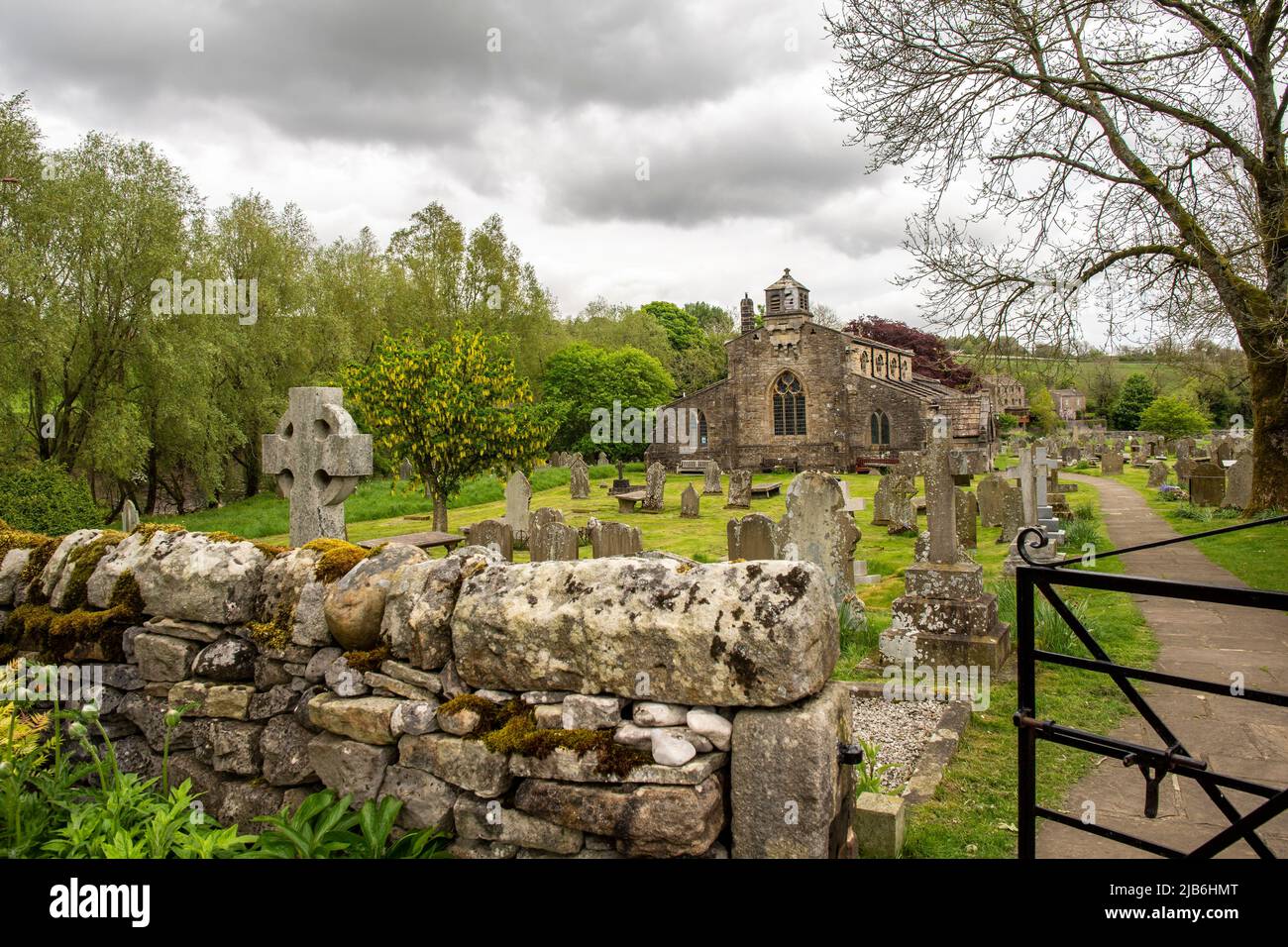 The Parish Church of St. Michael and All Angels, Linton, The Diocese of West Yorkshire and The Dales Stock Photo