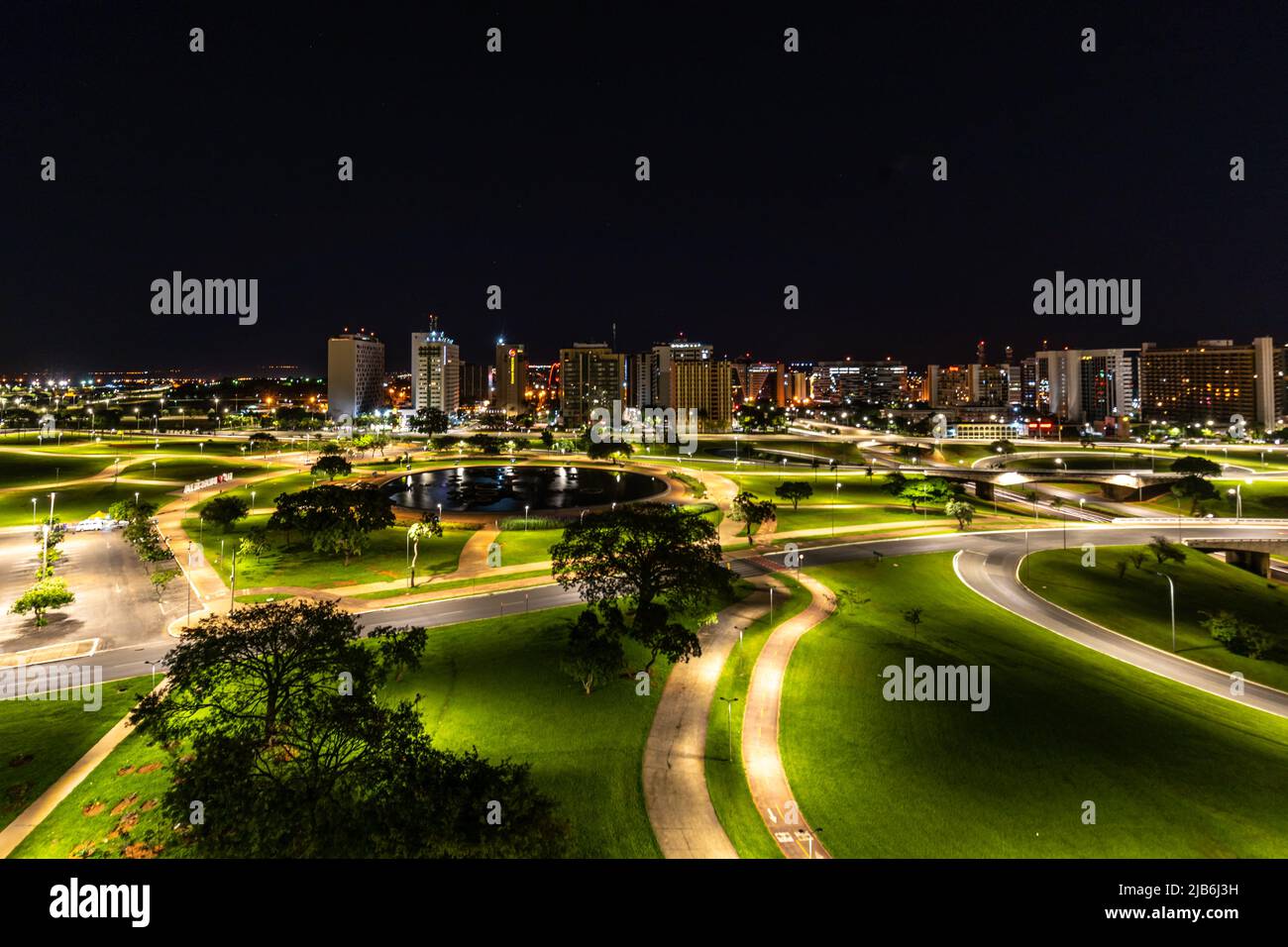 The capital of Brazil, Brasilia at night Stock Photo Alamy