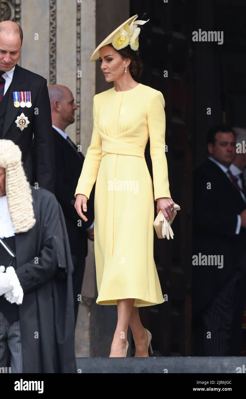 June 3rd 2022 London Uk The Duchess Of Cambridge Attending Service