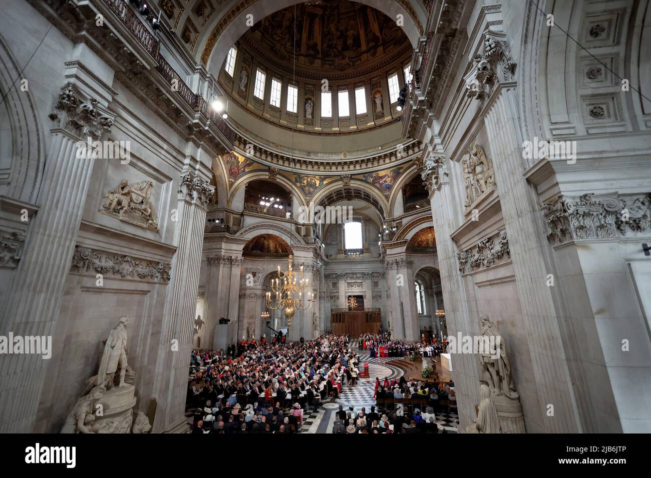 The National Service of Thanksgiving at St Paul's Cathedral, London, on day two of the Platinum Jubilee celebrations for Queen Elizabeth II. Picture date: Friday June 3, 2022. Stock Photo
