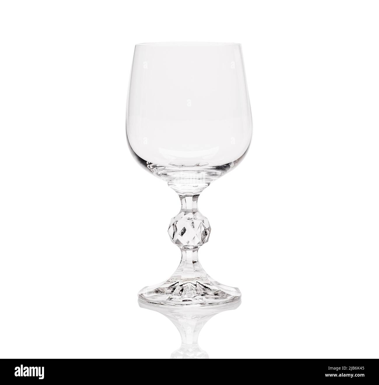 Empty wineglass isolated Stock Photo