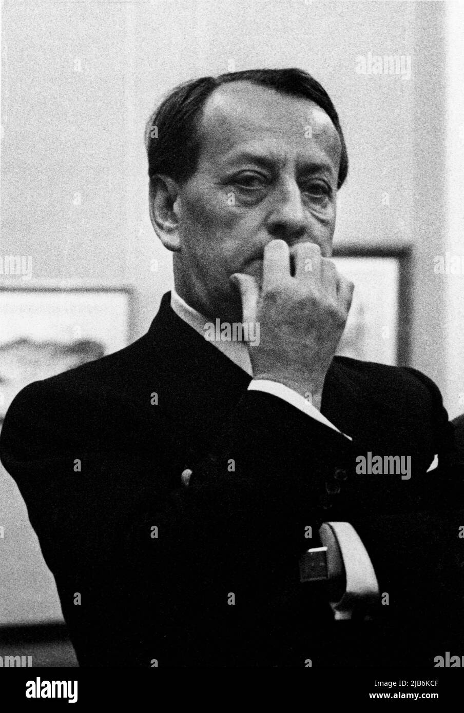 Portrait de l'ecrivain Andre Malraux (1901-1976) a Paris en 1976. ©Michele Brabo/Opale.photo Stock Photo
