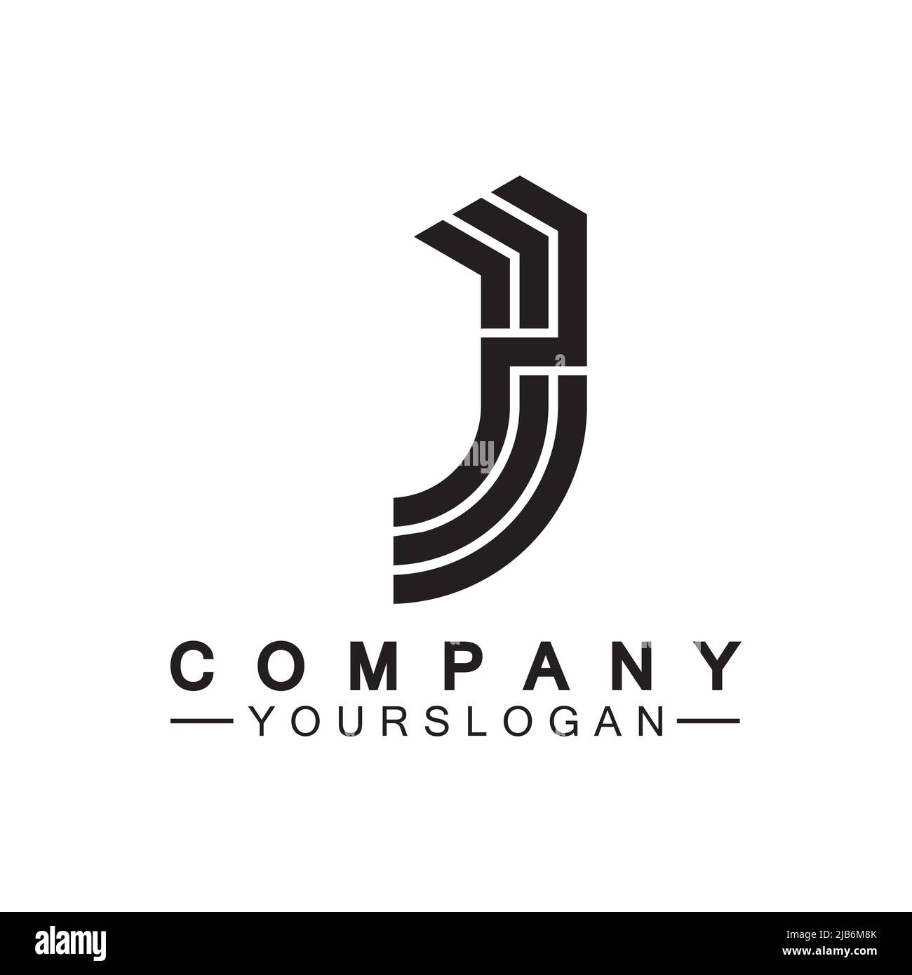 Creative abstract monogram Letter J logo icon design Stock Vector Image ...