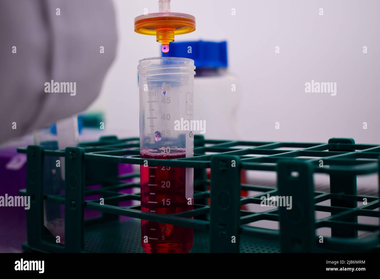 Cell filtration system inside hepa filtered cell tissue cabin Stock Photo Alamy