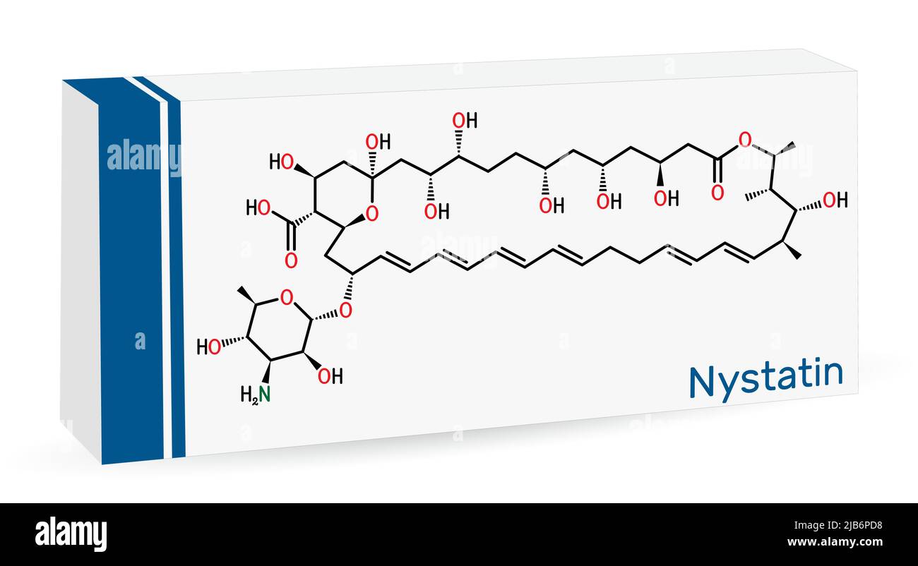 Nystatin molecule. It is antifungal medication for treatment of Candida