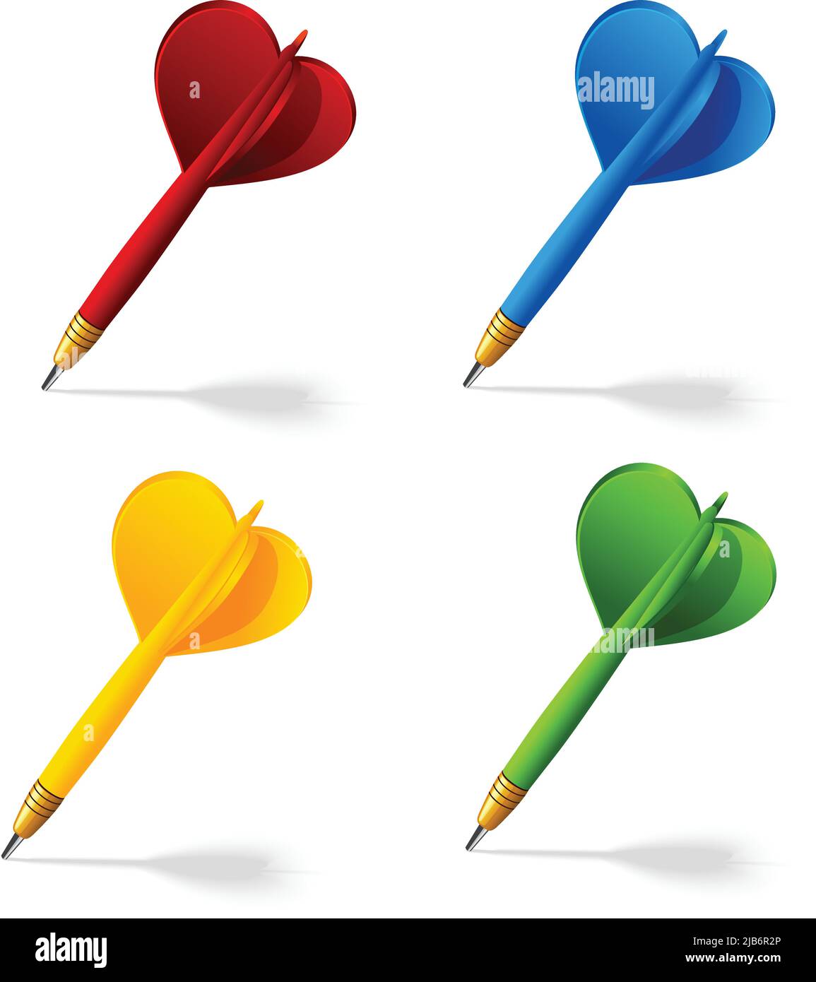Collection of darts icons isolated vector illustration Stock Vector ...