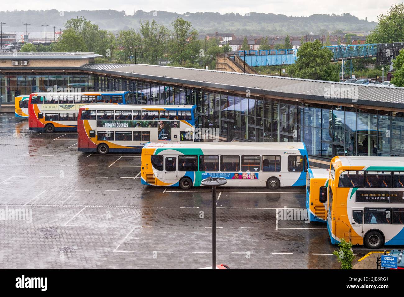 Lincoln Central Bus Station, Lincoln, Lincolnshire, UK. Stock Photo