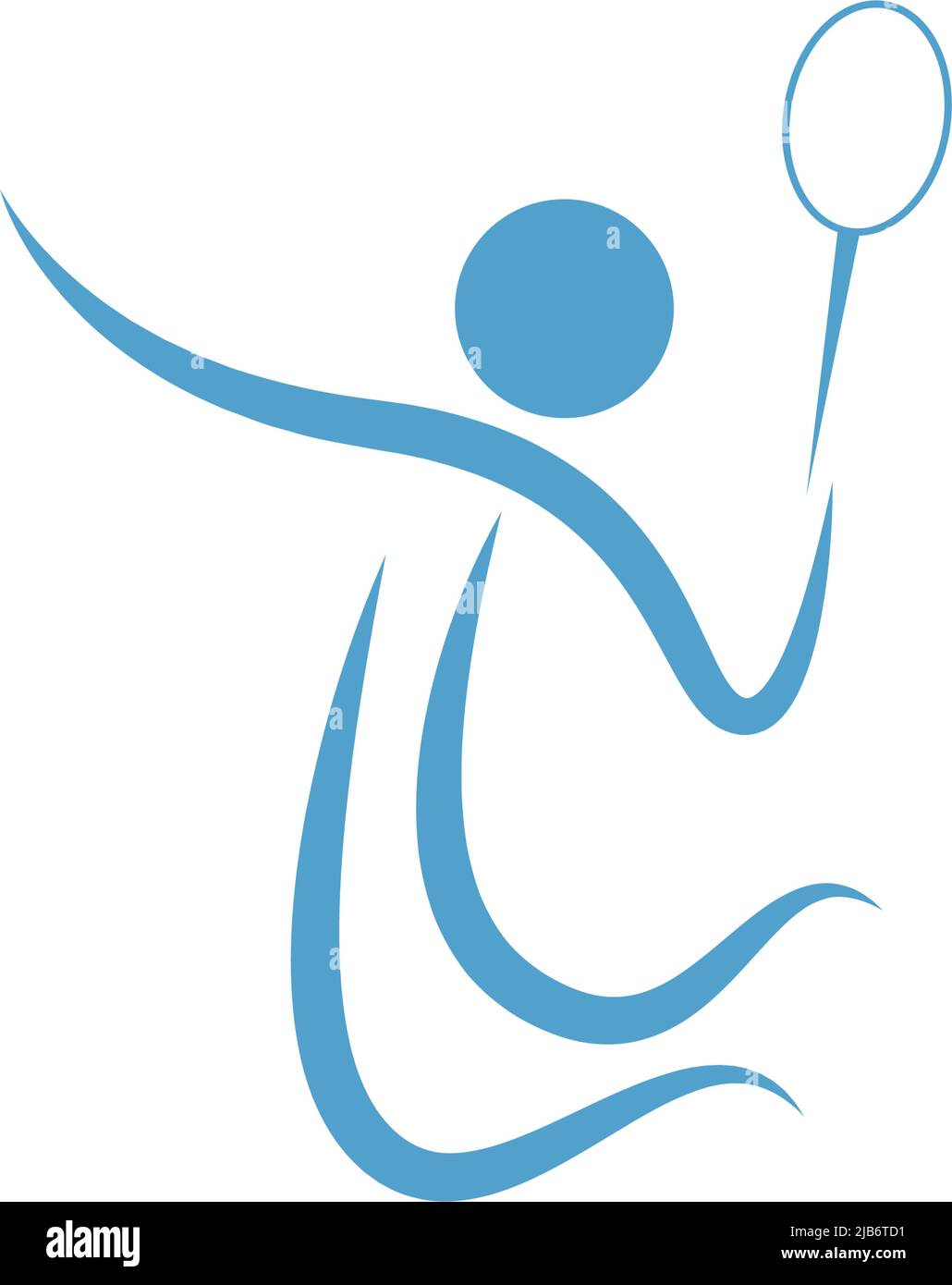 Playing badminton icon design illustration template vector Stock Vector