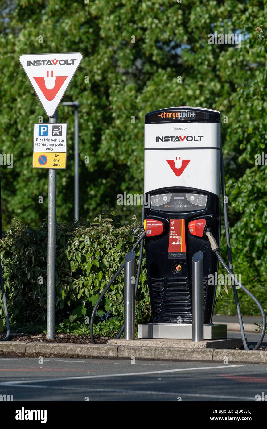 Instavolt electric car charging point hires stock photography and