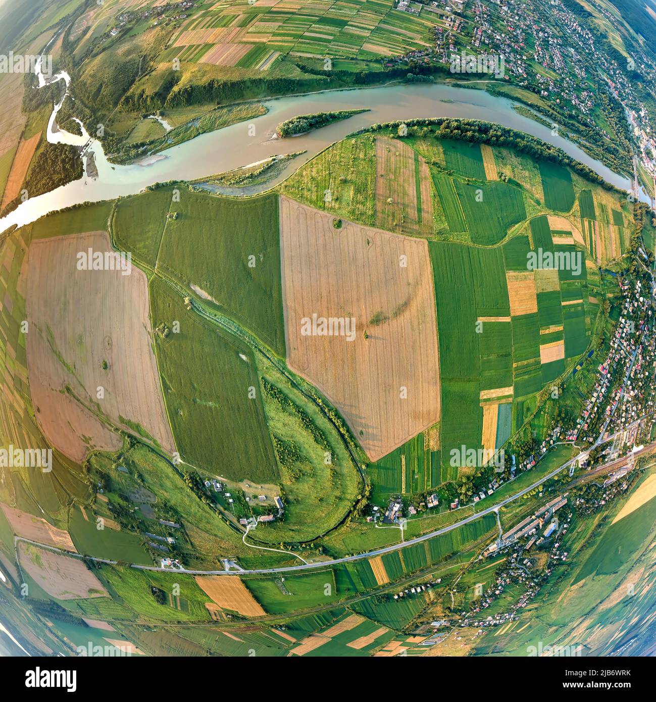 Cultivated fields suburban houses hi-res stock photography and images ...