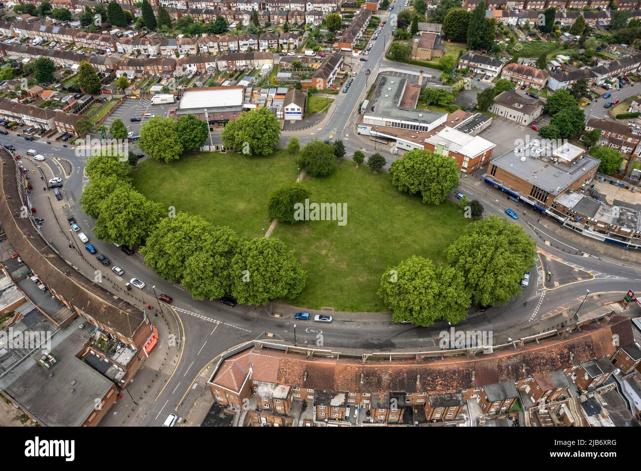 Jubilee Crescent shopping hub in Radford, Coventry, West Midlands, UK. Stock Photo