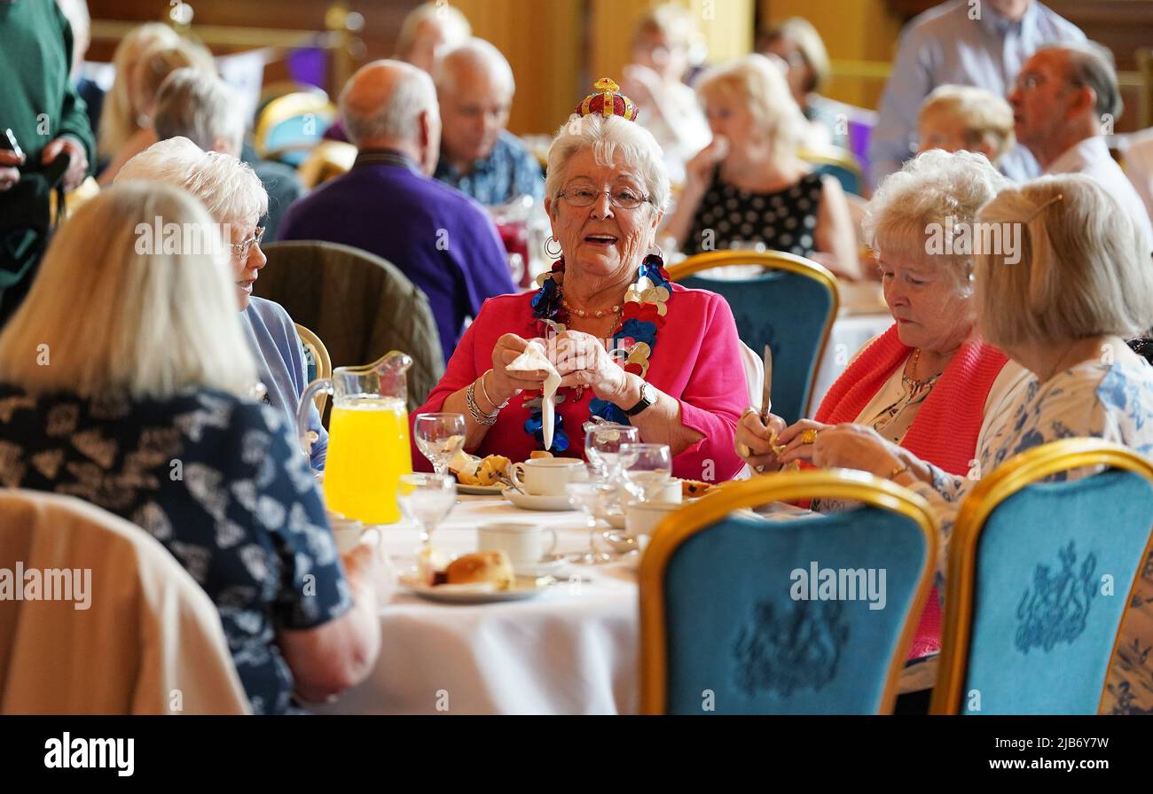 Bell Murdock attends a Queen's Platinum Jubilee Tea Dance at Belfast City Hall, Northern Ireland