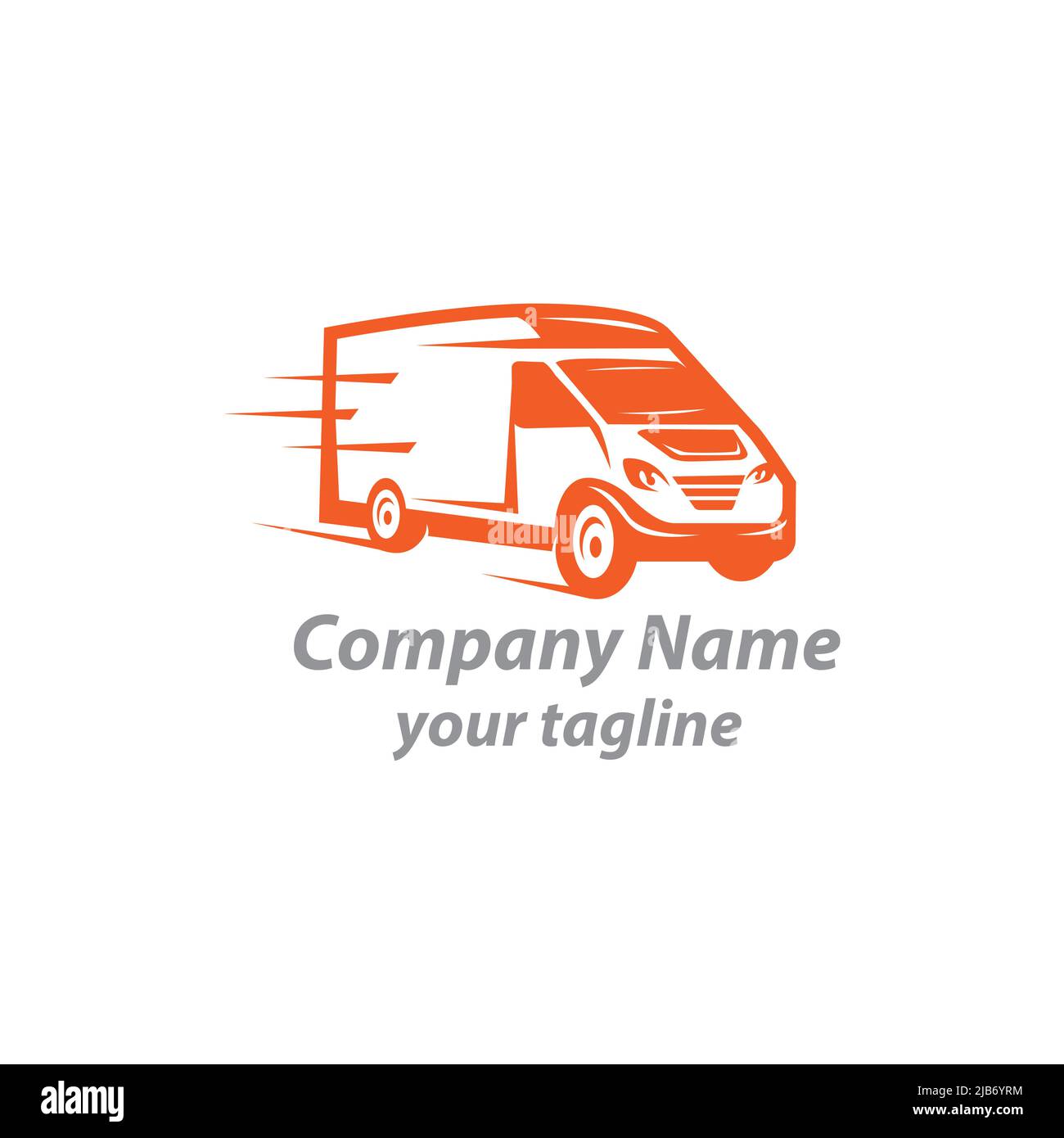 Simple van or car logo for transportation company. EPS 10 Stock Vector