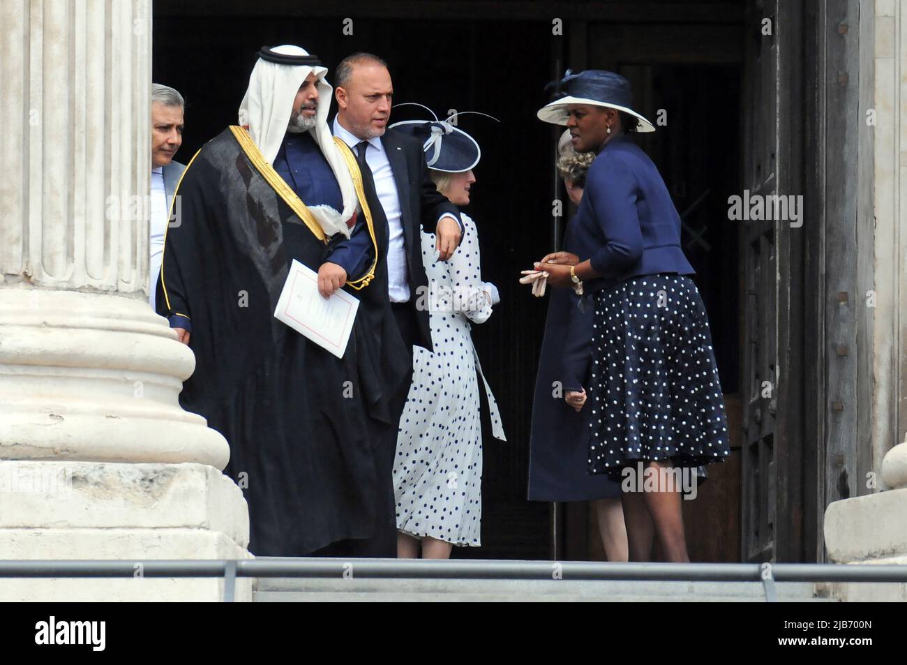 London, UK. 3rd June, 2022. Attendees at Queen Elizabeth II jubilee