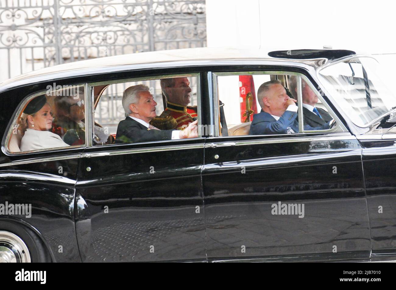 London, UK. 3rd June, 2022. Attendees at Queen Elizabeth II jubilee