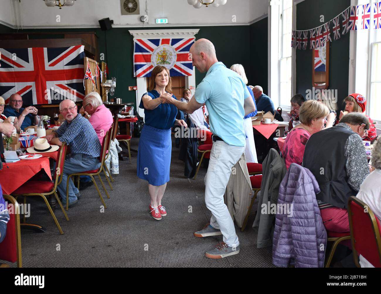 Ironbridge, Shropshire, UK. June 3rd 2022. Queen's Platinum Jubilee tea