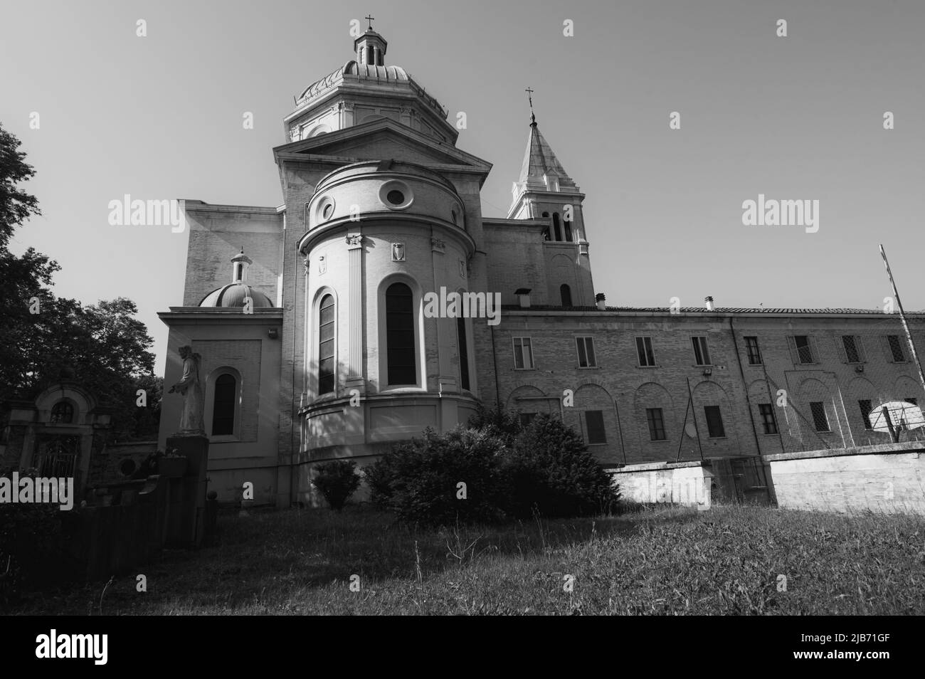 Italy, 2 June 2022. The church of Sant'Antonio di Padova in the center of Predappio in the province of Forli Cesena in Emilia Romagna Stock Photo