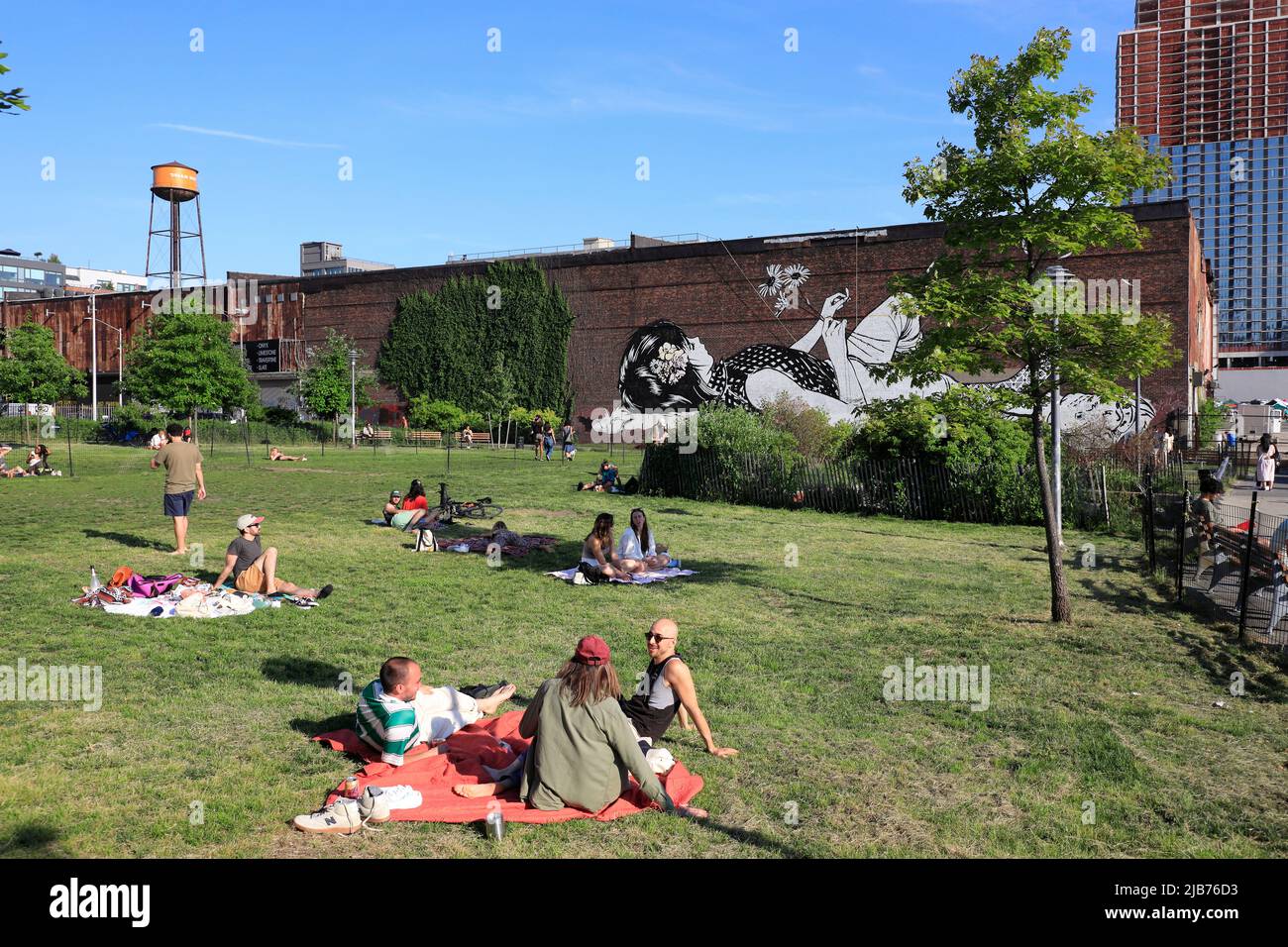 WNYC Transmitter Park in Greenpoint.Brooklyn.New York City.USA Stock Photo