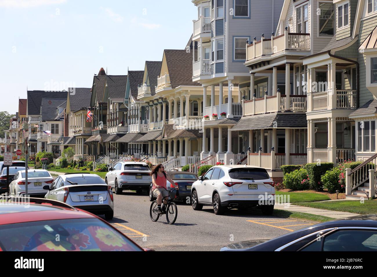 Beachfront houses in Ocean Grove.New Jersey.USA Stock Photo Alamy