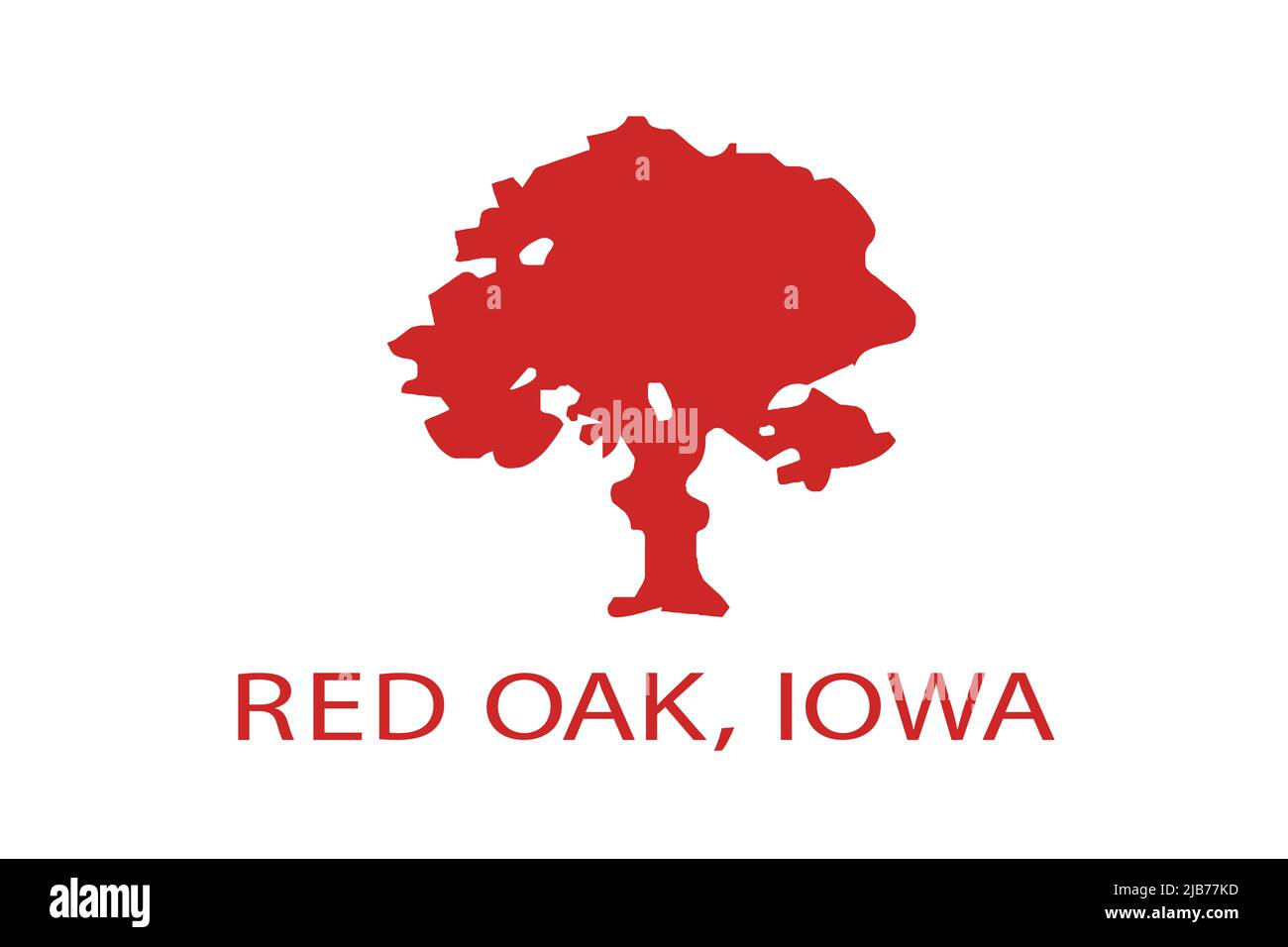 The flag of the city of Red Oak Iowa USA Stock Photo Alamy