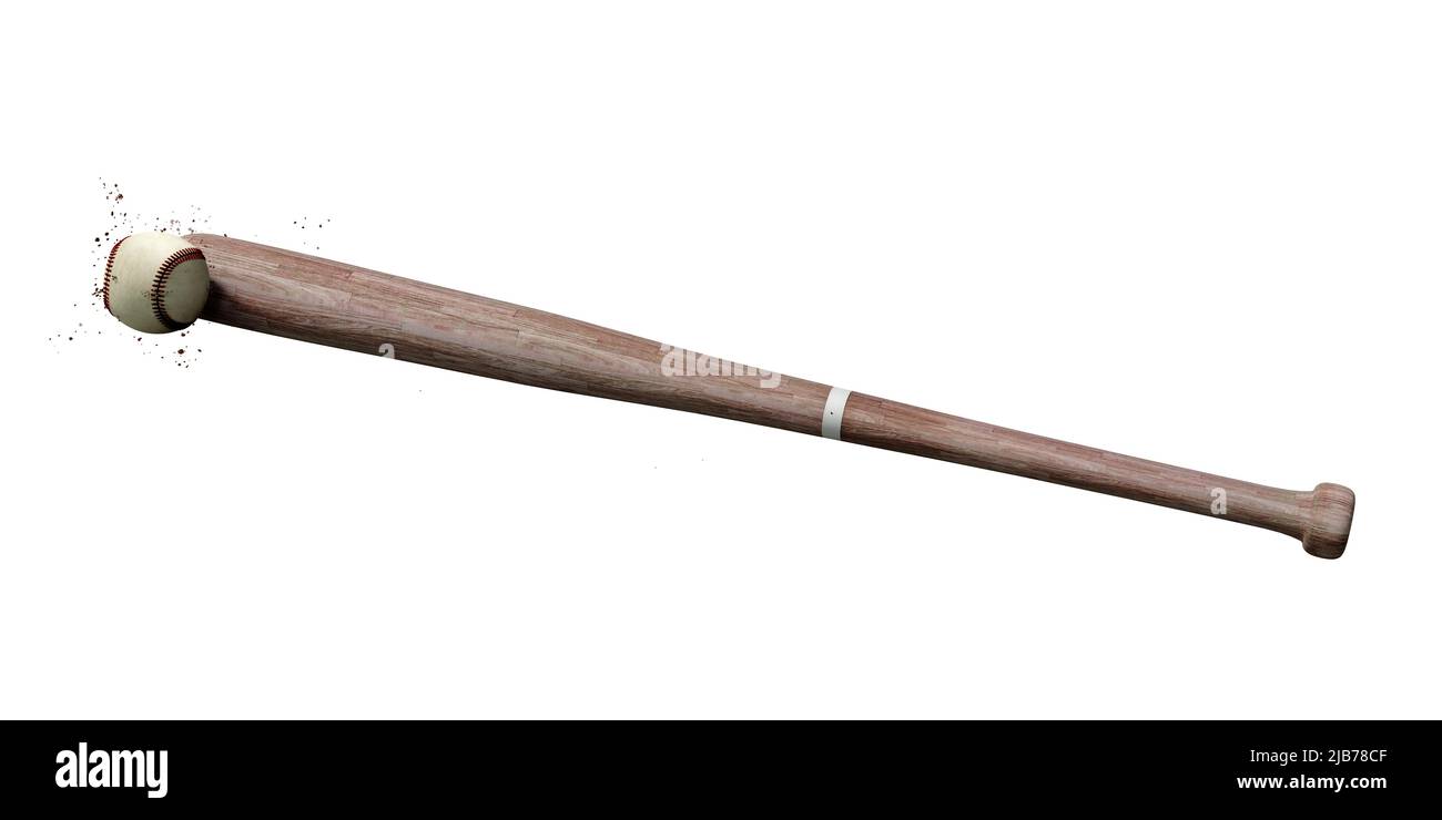 baseball bat isolated on white background 3d illustration Stock Photo ...