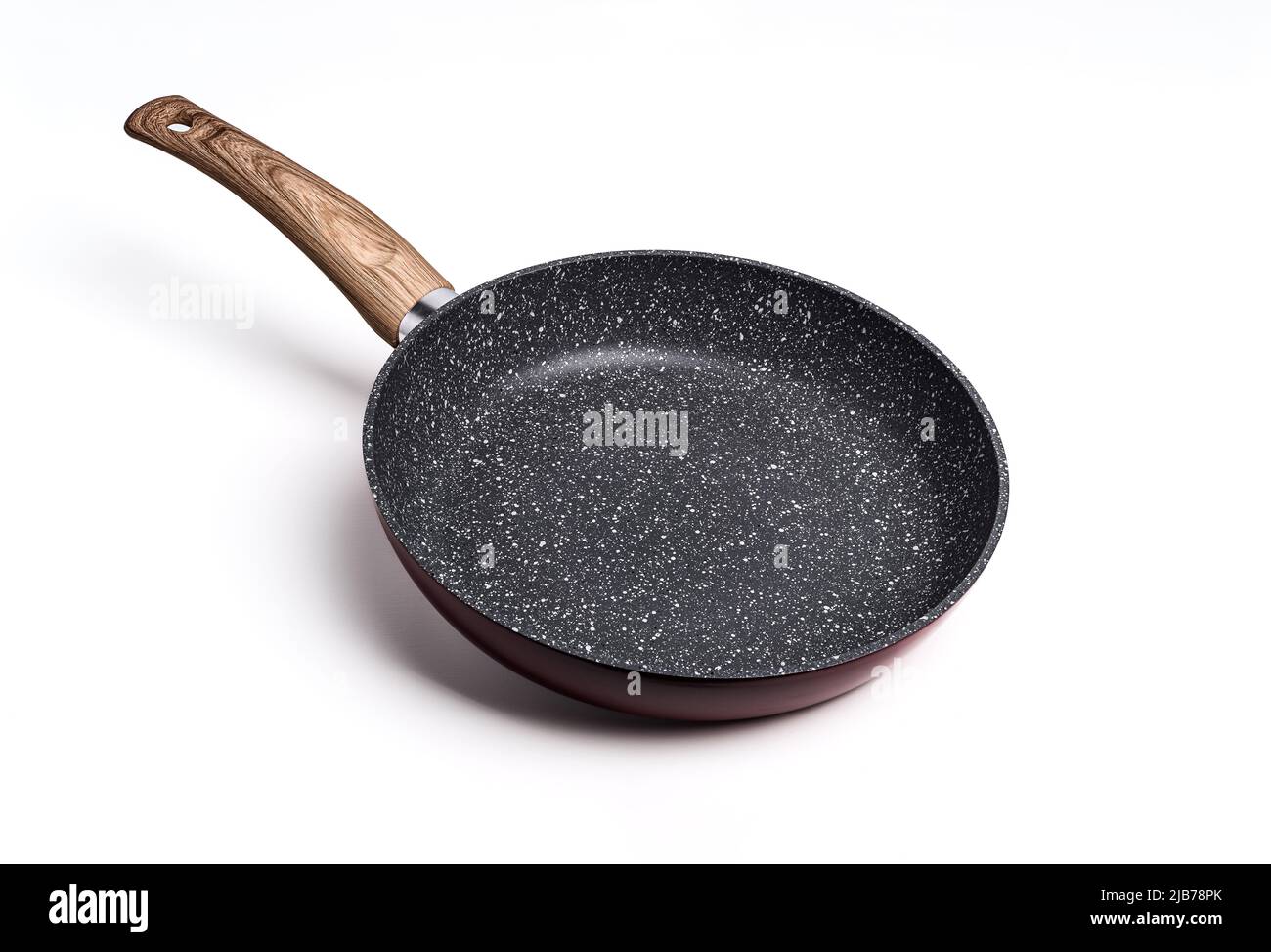 Non stick frying pan isolated on white background. Stock Photo