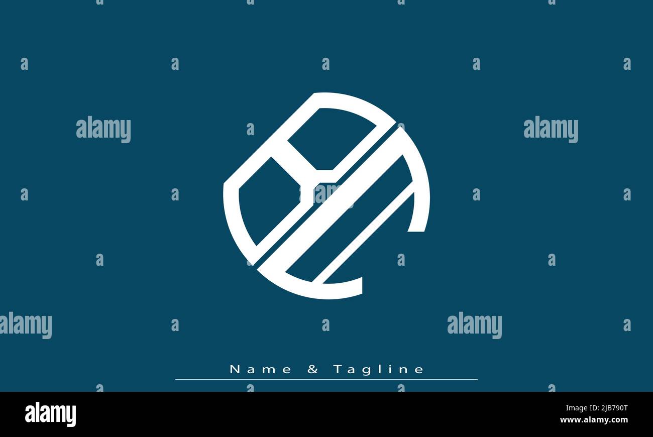 Alphabet letters Initials Monogram logo BA, AB Stock Vector