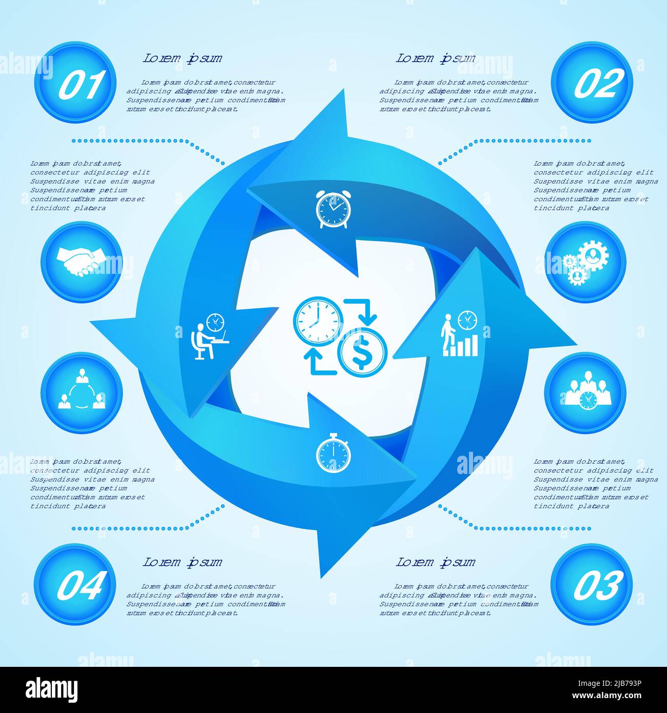 Circle arrow business infographic design elements vector illustration ...