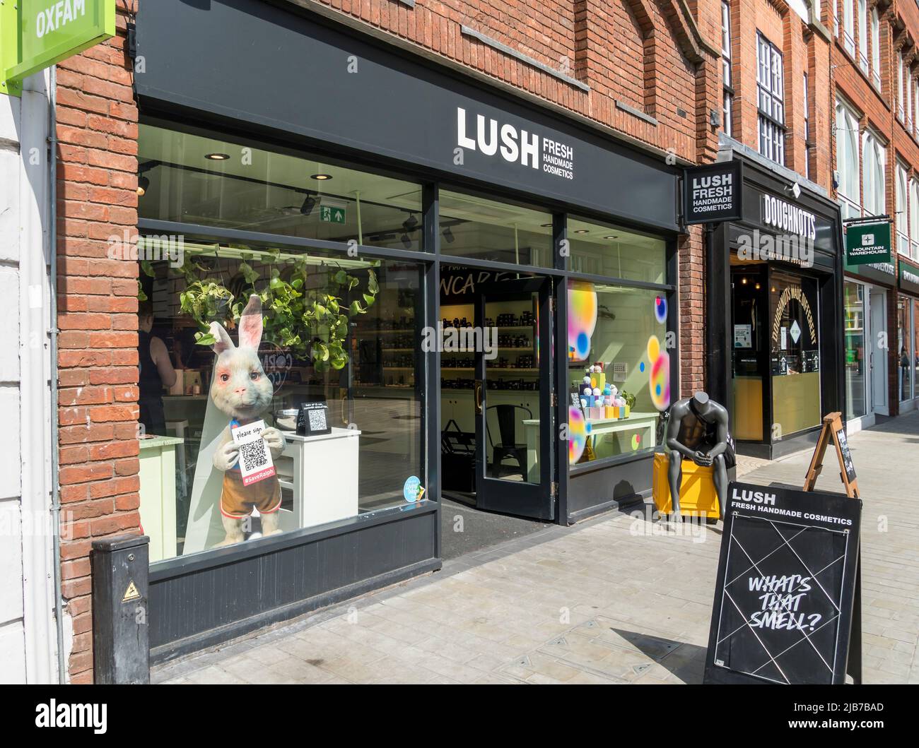 Lush handmade cosmetics shop front Cornhill Lincoln 2022 Stock Photo